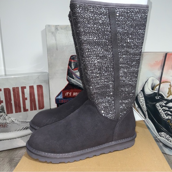 New UGG Australia Womens Camaya Boot Leather Tall Boot Charcoal Size 5, 6 - Picture 11 of 16